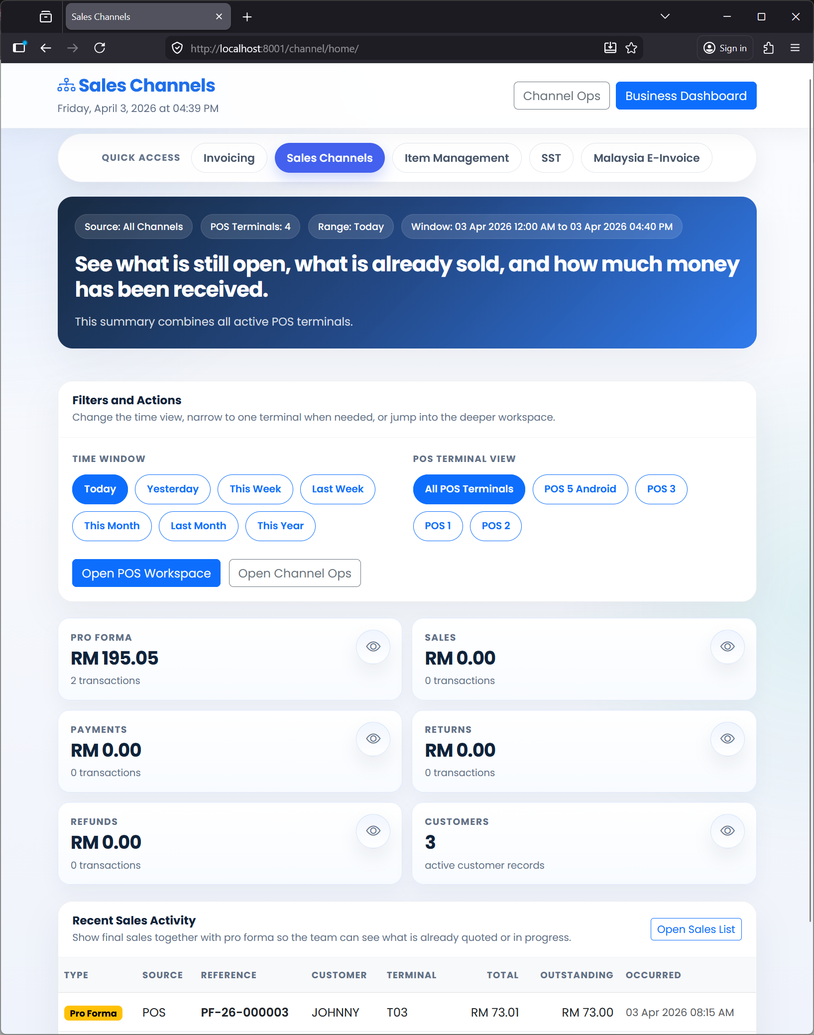 Owner online summary